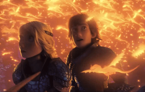Hiccup and Astrid in Httyd 3