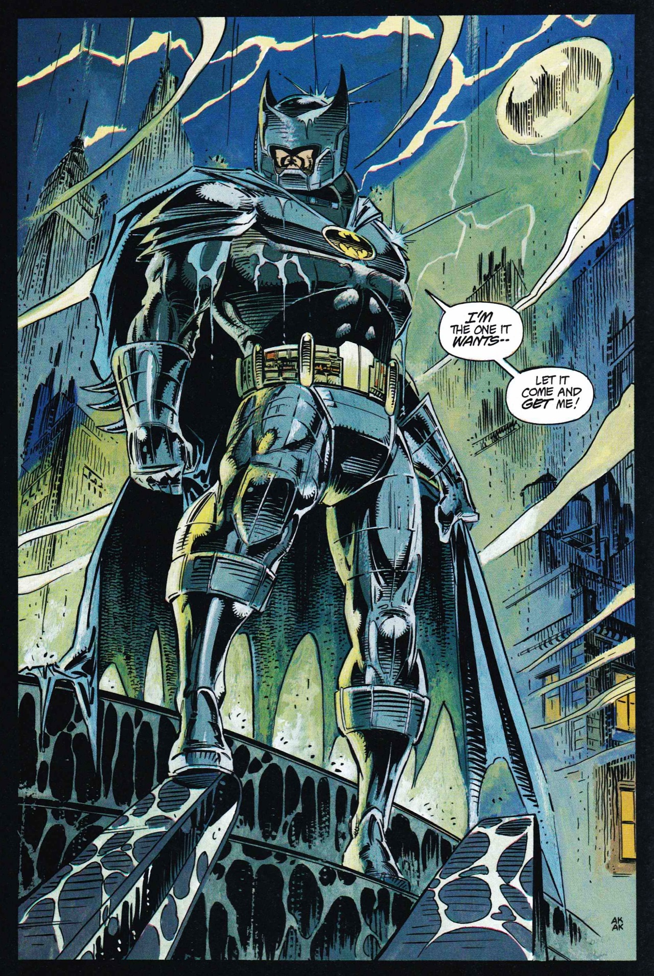 comicbookvault:  BATMAN VERSUS PREDATOR #2 (1992)Art by Andy Kubert (pencils), Adam