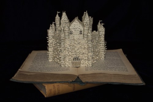 ‘Lower the Drawbridge’Book Sculpture by Emma TaylorWire, Paper & Vintage Books