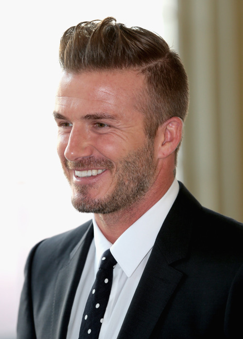 madridistaforever: David Beckham arrives at Buckingham Palace for the Queen’s Young Leaders Ev
