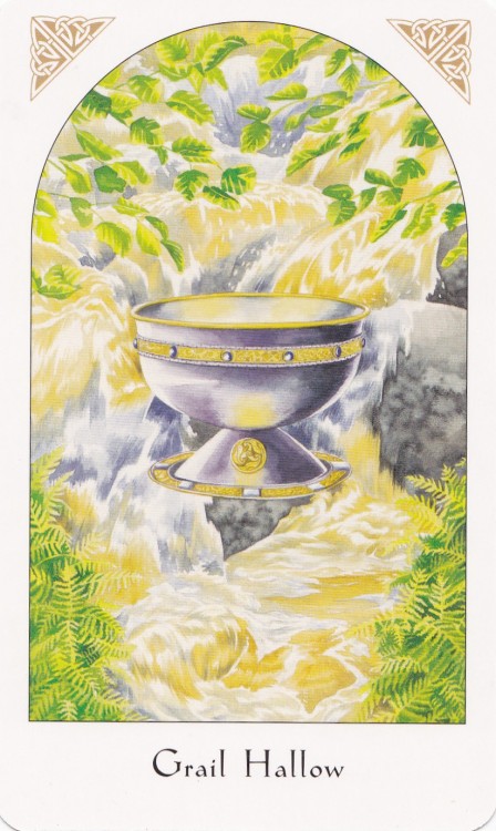 magical-maiden-of-avalon:Grail Hallow/ The Holy Grail Tarot CardIllustrated by Miranda Gray