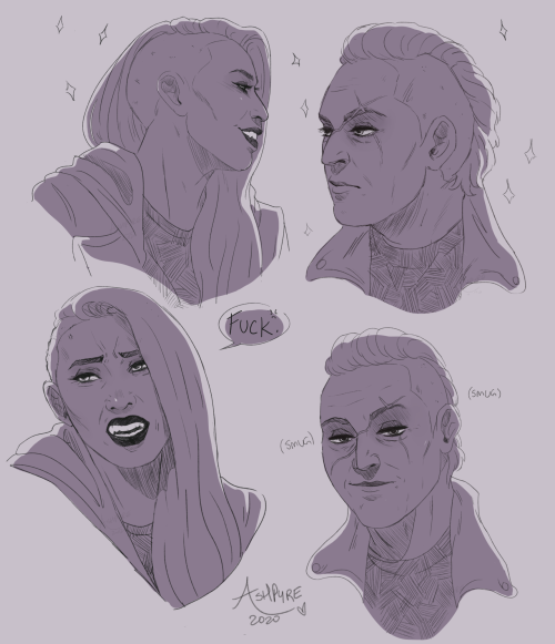 ashpyre:Some face studies I did of two of my favourite brujah babes! What a cliffhanger to leave t