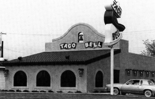 archiveofaffinities:Mission Style Taco Bell, Lapeer, Michigan, Late 1960′s