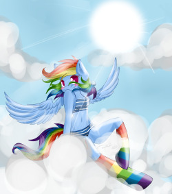 dragonbait-ep:  Sunbathing in the Clouds by ~royalppurpl3 