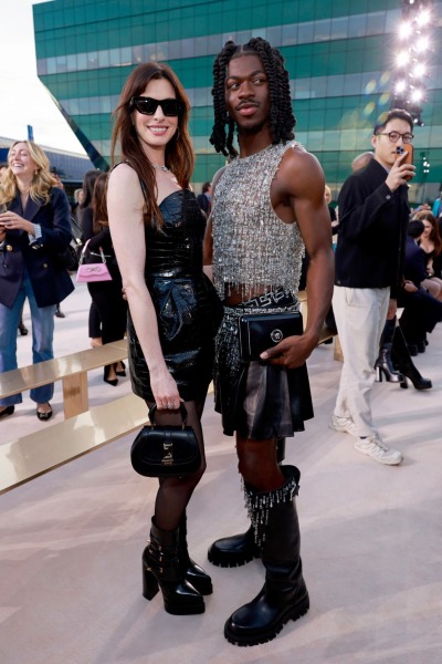 ibetteracethatinterview:Anne Hathaway & Lil Nas X // Versace FW23