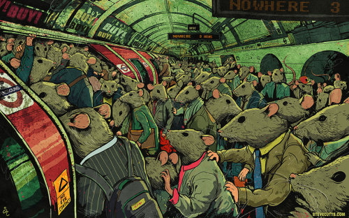 culturenlifestyle:  Satirical Illustrations by Steve Cutss Depict The Harsh True About Modern Society London-based illustrator and animator Steve Cutts composes satirical images, which challenge and critique modern’s society’s capitalistic nature.