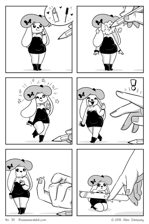 rosiannarabbit:  Rosianna Rabbit | 050 More problems of being a comic character, Rosianna Rabbit wants a makeover. FACEBOOK | TWITTER | FIRST COMIC | TAPASTIC   teehee X3