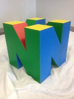 retrogamingblog:  N64 Logo Table made by