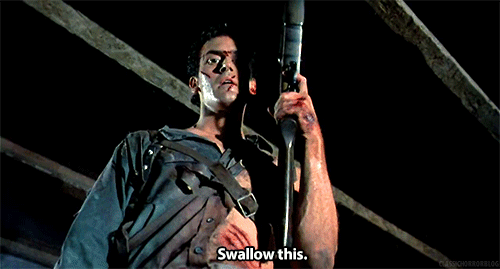 classichorrorblog:    Evil Dead IIDirected by Sam Raimi (1987)   