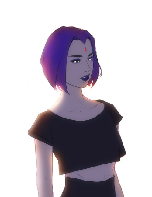 Raven OOTDI’m planning to paint this with gouache eventually, but I couldn’t resist layi