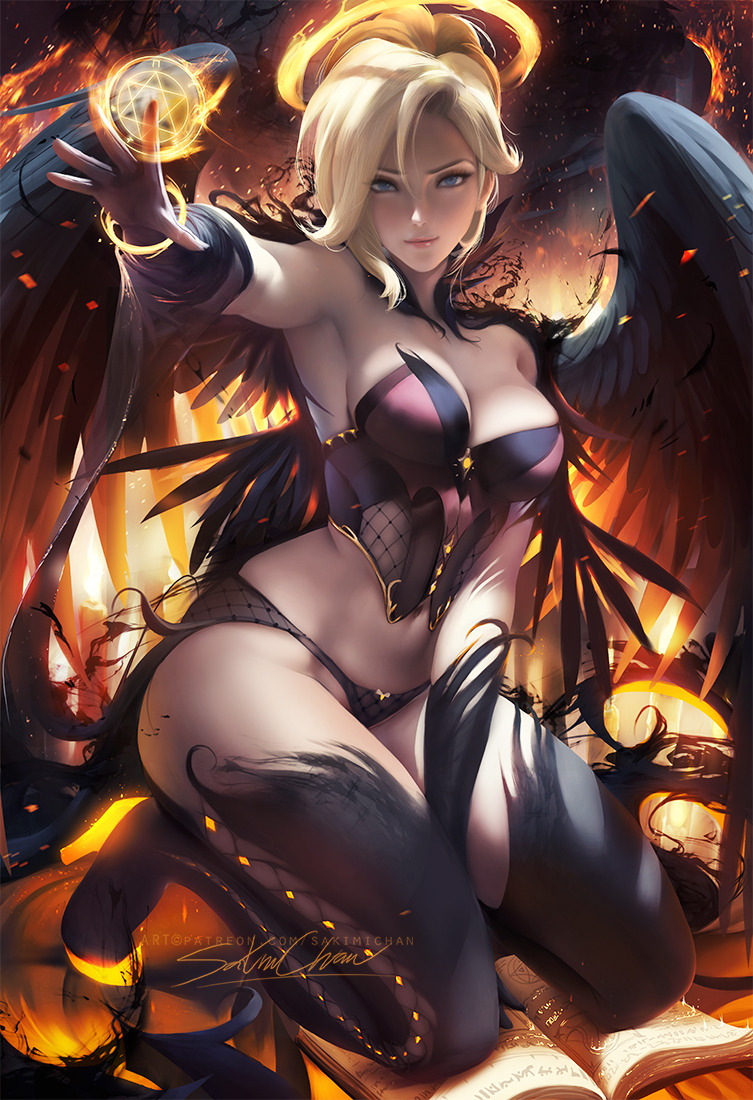 ambris-waifu-hoard: sakimichan:   Happy October ! Inspired by my favorite Witch Mercy