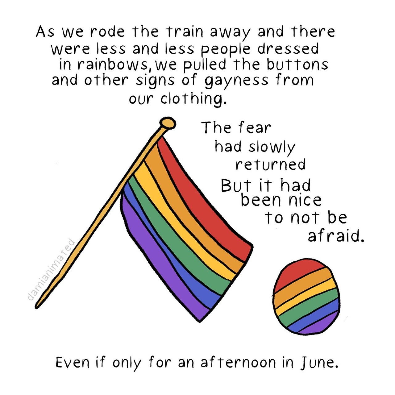 damianimated: Throwback to my first Pride. 🌈