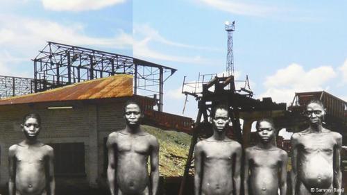 dynamicafrica:  Conscious of space, time and memory, making use of contrast and juxtaposition, and inspired by the colonial mining industry in his birth province of Katanga, Congolese mutli-media artist Sammy Baloji combines these elements to create a