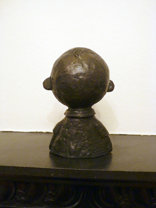 Bronze sculpture of Charlie Brown, originally directly from a wax sculpture (as opposed to the usual