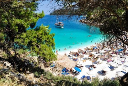 Marble beach, Thassos.