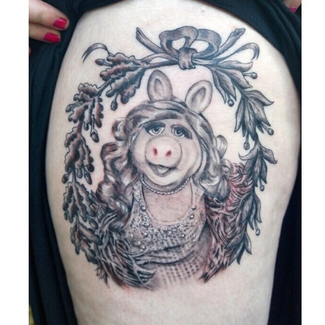 Tattoo uploaded by Alexis Haskett  Miss piggy pin up  Tattoodo