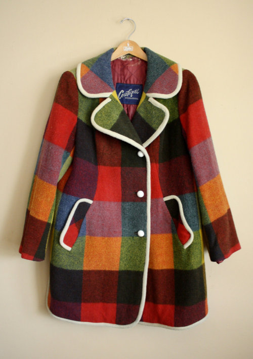 midcenturymodernfreak:1970s Plaid Mod Style Wool Coat | Coatique of Austria - Via