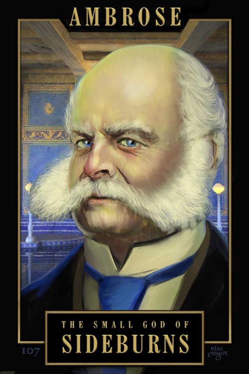 [image description: Portrait of Ambrose Burnside, Former Governor of Rhode Island. His strangely-sha