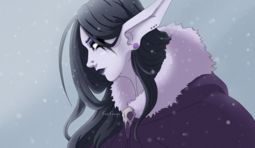  ✩‧₊ Sylerra Grayfangs ₊‧✩ Another portrait of my Nightborn before I altered her appearance.