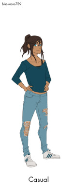 blue-wave-789:    Modern!Korra Book 1-3 concept art by me :)  And she’s finished! Damn, I didn’t expected it to be so hard for me to find outfits for her. I still thing a few of them are a bit to basic… I hope you like it :) I don’t know who