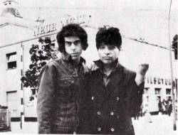 huilendnaardeclub:  theunderestimator-2:   Martin Rev &amp; Alan Vega  of Suicide, synth-punk visionaries &amp; proto-punk hooligans, in front of the Neue Welt, Berlin, on June 30th, 1978, as captured by Bob Gruen. This was shot a couple of weeks after