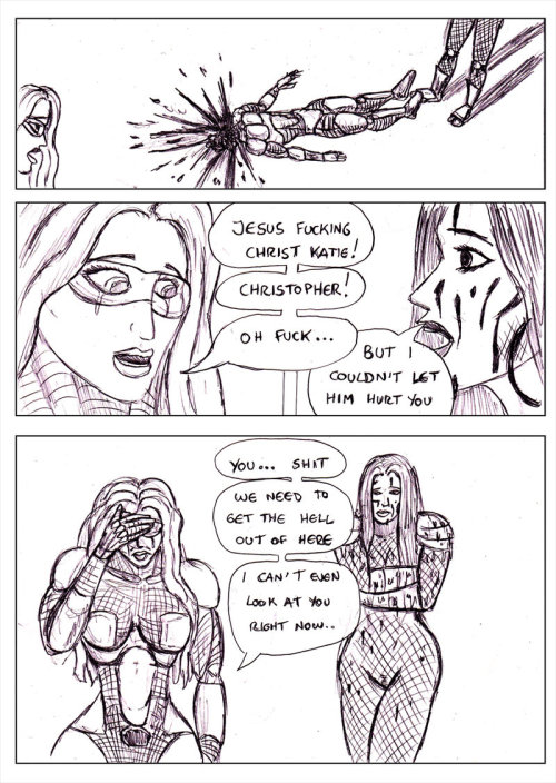 Kate Five vs Symbiote comic Page 201 by cyberkitten01 Kimberley doesn’t seem impressed..