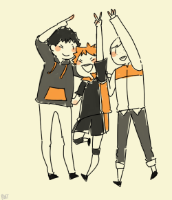 rooo-oot:  celebrating the 3rd anniversary of haikyuu!! and of the reunion of hinata and his old teammates :’)