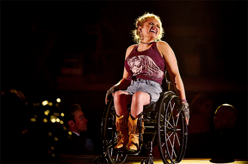 Ali Stroker performs from Rodgers &amp; Hammerstein&rsquo;s Oklahoma! onstage during the 201