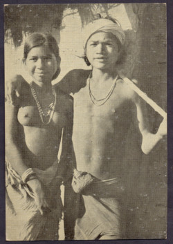   Indian woman and man, via Old Indian Photographs.