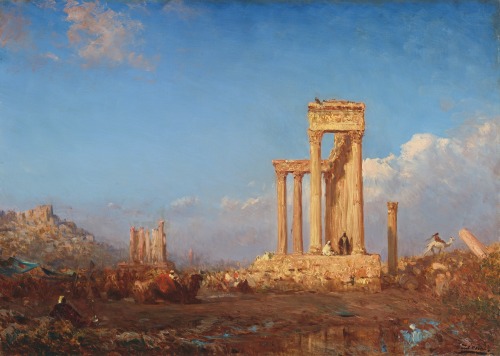 laclefdescoeurs:Ruins, Palmyra, Félix Ziem