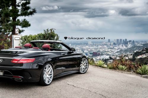  2016 Mercedes-Benz S550 fitted with 20 inch BD3’s in Silver with Machined face http://blaquediamond