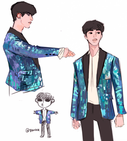 i really love that mermaid-party jacket hyungwon had