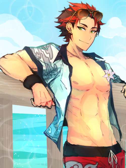 what if kuro was in the beach eventaka i really just wanted to draw beach!kuro so i did