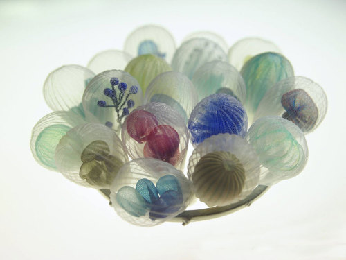 Sea-inspired jewellery made from translucent fabric by Mariko Kusumoto