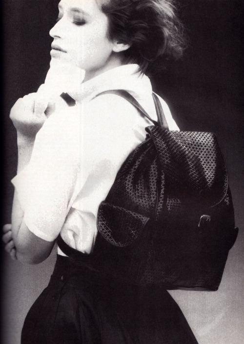 Maud Frizon, American Vogue, March 1985. Photograph by Dominique Issermann.