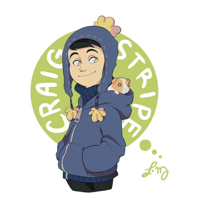 i-miha:  Quick drawings I made of Craig and his loyal guinea companion.  I really