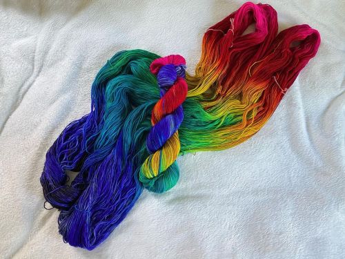 SHOP UPDATE Saturday 5/15!! Two new bases and several new colorways. This beautiful Rainbow will be 