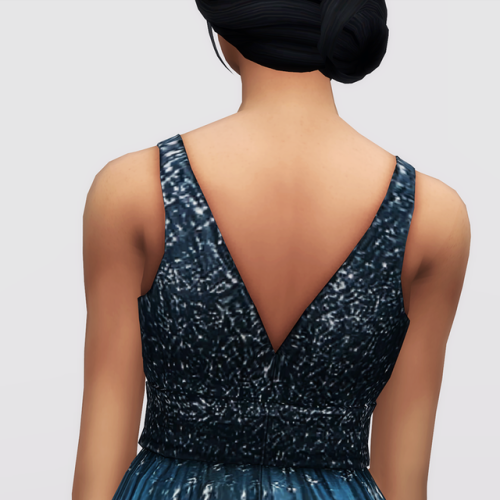 rusty-sims: Embellished Blue Ombré Dress by Marchesa Notte / 8 Color 무단수정/2차배포 절대 금지 DO NOT U