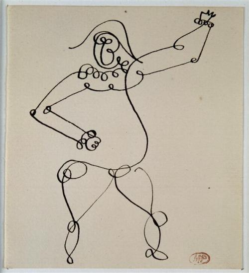 Art done with a single line&hellip;Harlequins by Pablo PicassoParis, musée Picasso