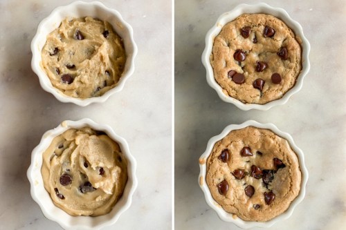 Chocolate Chip Cookie Pots For Two