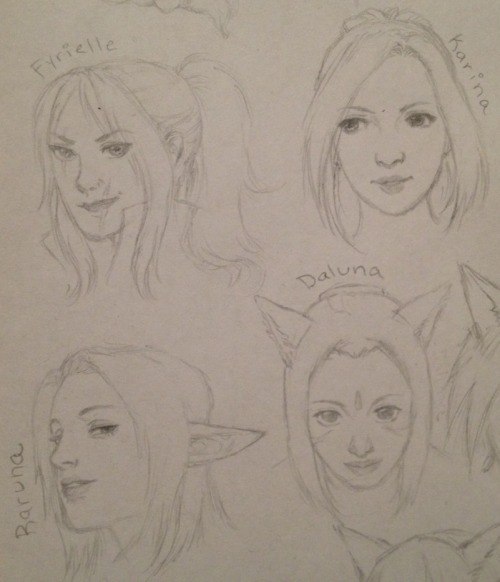 salacia:  I made sketches of friends’/followers’ ffxi/ffxiv characters while away, for funsies, the ones I could remember anyhow. I added a few more once home. If yours isn’t on there, let me know and I’ll sketch one for you lol, if you want.