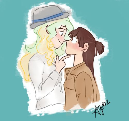 agabz:Inspired from Ticcy’s art. A drawing I made for Diakko Day 2021 and for my AO3 fic called “Cla