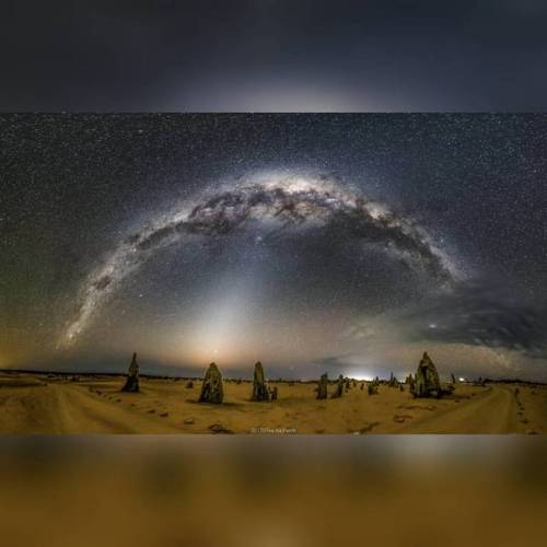 Porn Pics Milky Way and Zodiacal Light over Australian