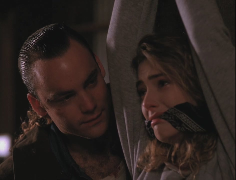 graybandanna:  Madchen Amick tied up and gagged on Twin Peaks.  If you look closely