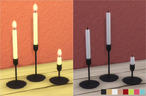 IKEA Inspired FULLTALIG CandlestickA simple candle in 8 colors. New mesh made from scratch by me. En