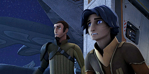 Back to a horrified Kanan and Ezra, who shout as they reach out after her.