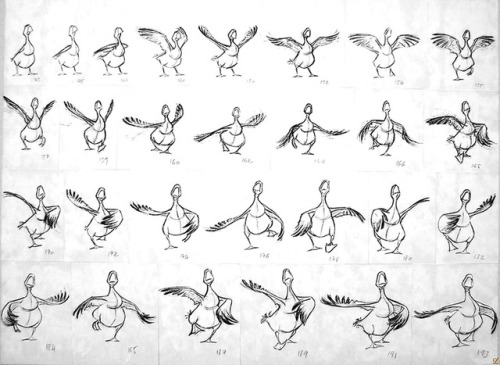 ‪How does a goose (or a duck) walk? These are walk/run cycles from Disney’s The Aristocats (1970) an