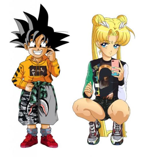 Anime characters in high-end streetwear is your new favorite thing (presuming you like anime and str