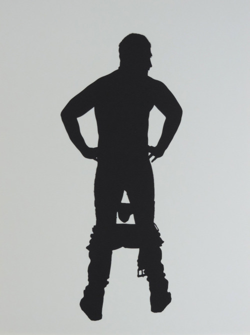stefan-thiel:  Maciek, 2014, 40 x 30 cm, paper cut-out (from the series: 100 Berlin based men 2012-14)