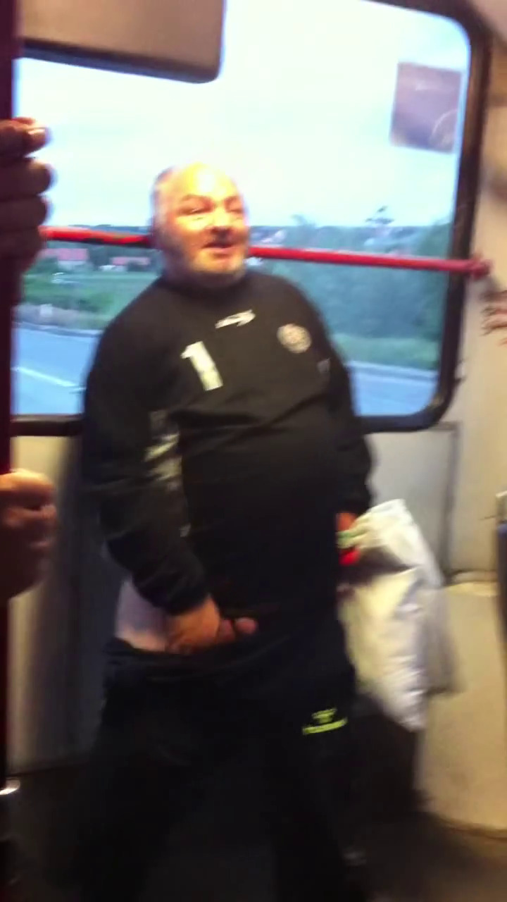 bigmenoftvandfilm:  Misa Tumbas, a notorious football fan. Video of him flashing